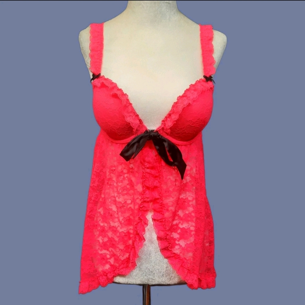La SENZA Vibrant Pink Lace Chemise